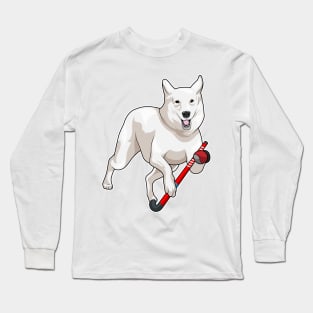 Dog Hockey Hockey stick Long Sleeve T-Shirt